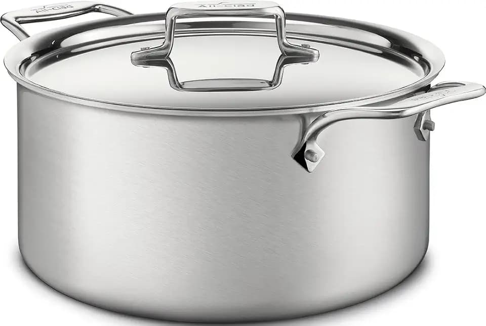 All-Clad D5® Stainless Steel 8 Qt Stockpot with Lid, Made in the USA