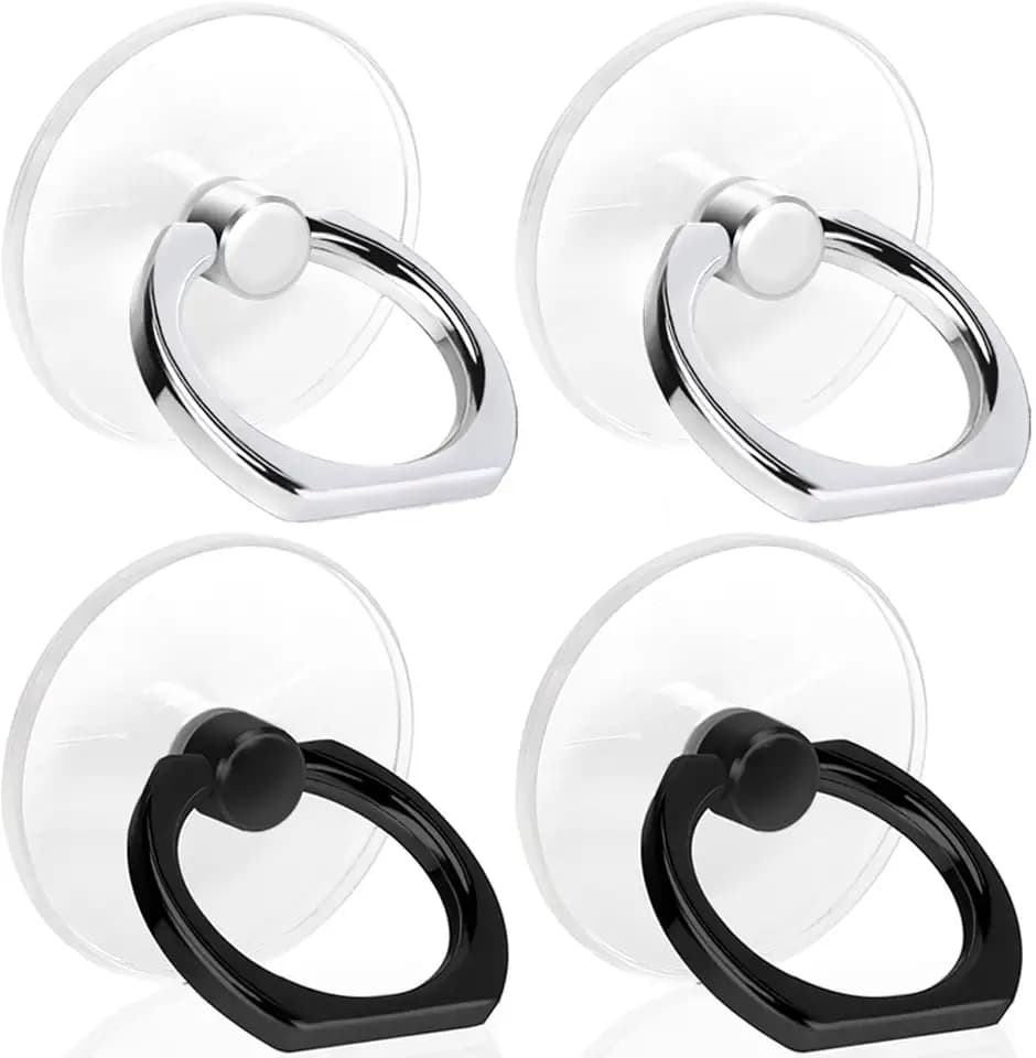 4 Pack Jsoerpay Cell Phone Ring Holder, 2 Silver+2 Black