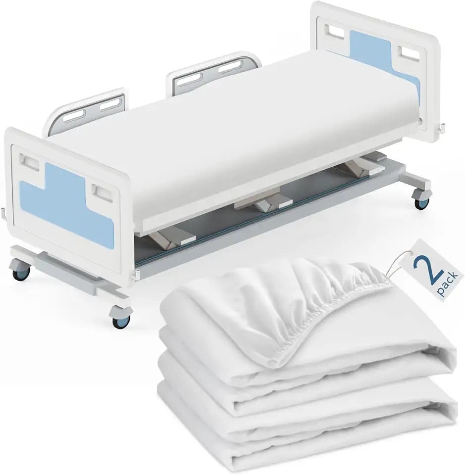 Hospital Bed Sheets 36" x 80" x 9", Hospital Bed Fitted Sheets for Home Use