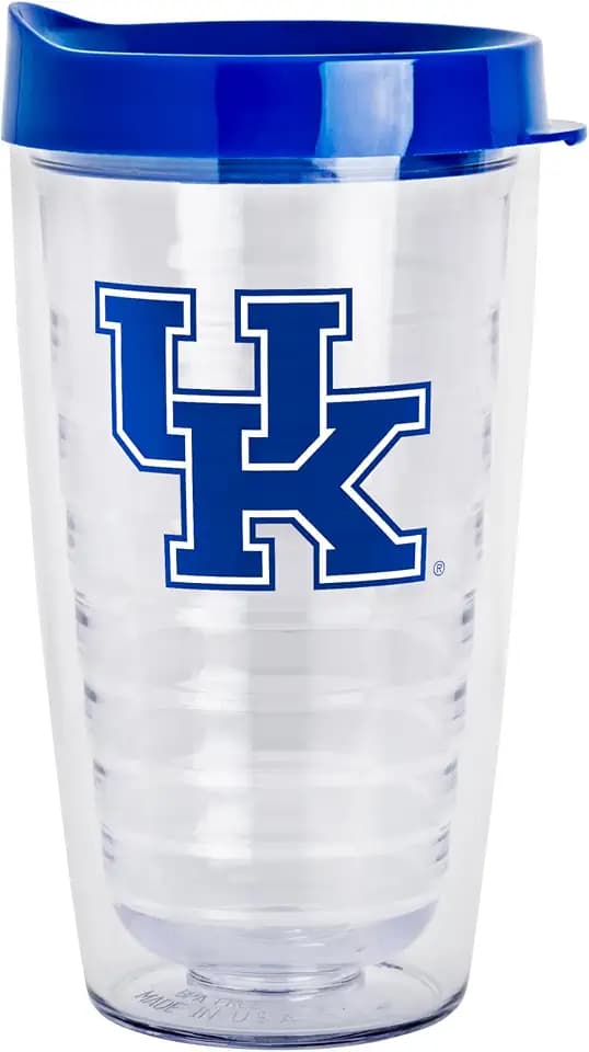 Logo Brands Kentucky 16oz Flipside Dbl Wall Clear Tumbler