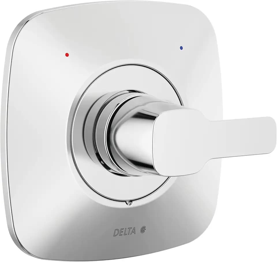 Delta Modern 14 Series Single-Function Valve Trim Kit, Chrome Handle Set for Shower Faucet System, Chrome T140339-PP
