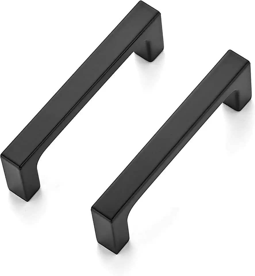 Ravinte Matte Black Square & Solid Cabinet Handles,3 Inch,30 Pack