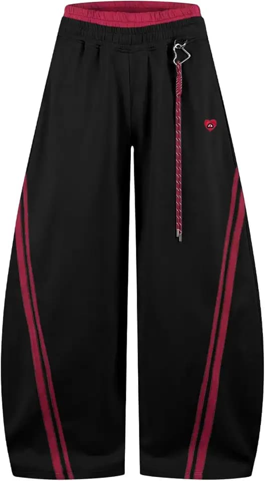Aelfric Eden Stripes Baggy Barrel Sweatpants Elastic Double Waist Wide Leg Pants Women Men Casual Y2K Unisex Lounge Trouser