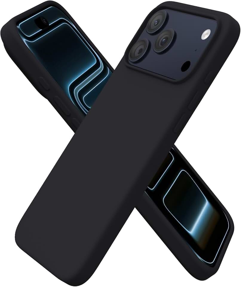 ORNARTO für iPhone 17 Pro Max Hülle aus Silikon 6,9 Zoll - Schwarz