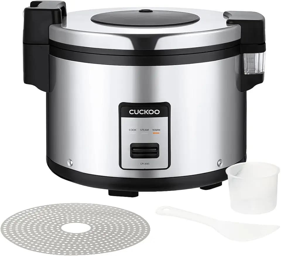 CUCKOO Commercial Rice Cooker and Warmer, 60-Cup Cooked, CR-3055