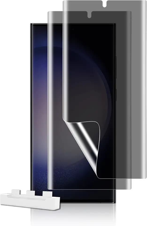 2 Stück Privacy Schutzfolie Kompatibel mit Samsung Galaxy S23 Ultra 5G, TPU Privatsphäre Displayschutzfolie mit Installationswerkzeug, Kratzfest Sichtschutzfolie für Samsung Galaxy S23 Ultra 5G
