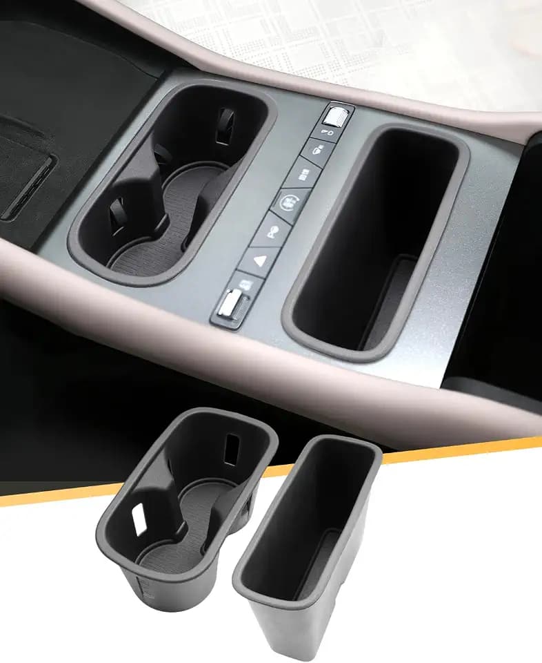 YEE PIN Auto Getränkehalter Kompatibel mit BYD Atto 3 EVO 2026 (Nicht für Atto 3 2025), TPE Einsatz Wasserbecherhalter Flaschenhalter Mittelkonsole Becherhalter, für Atto 3 EVO Zubehör