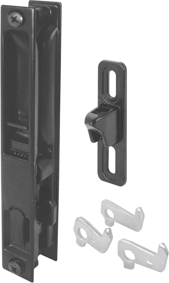 PRIME-LINE MP1043 Sliding Door Flush Handle Set, Black Diecast