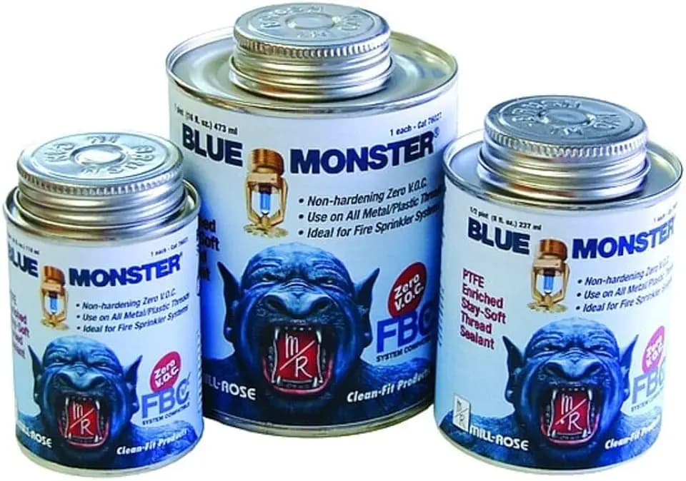 Mill-Rose 76025 Millrose Monster Stay Soft 8 Fluid Ounce PTFE Pipe Thread Sealant, Blue
