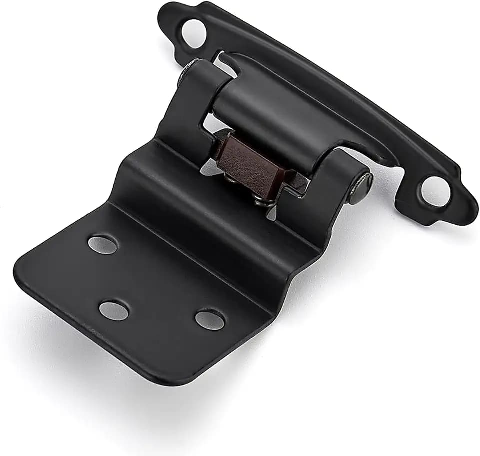 Ravinte 3/8" Inset Matte Black Cabinet Hinges 60 Pack (30 Pairs)