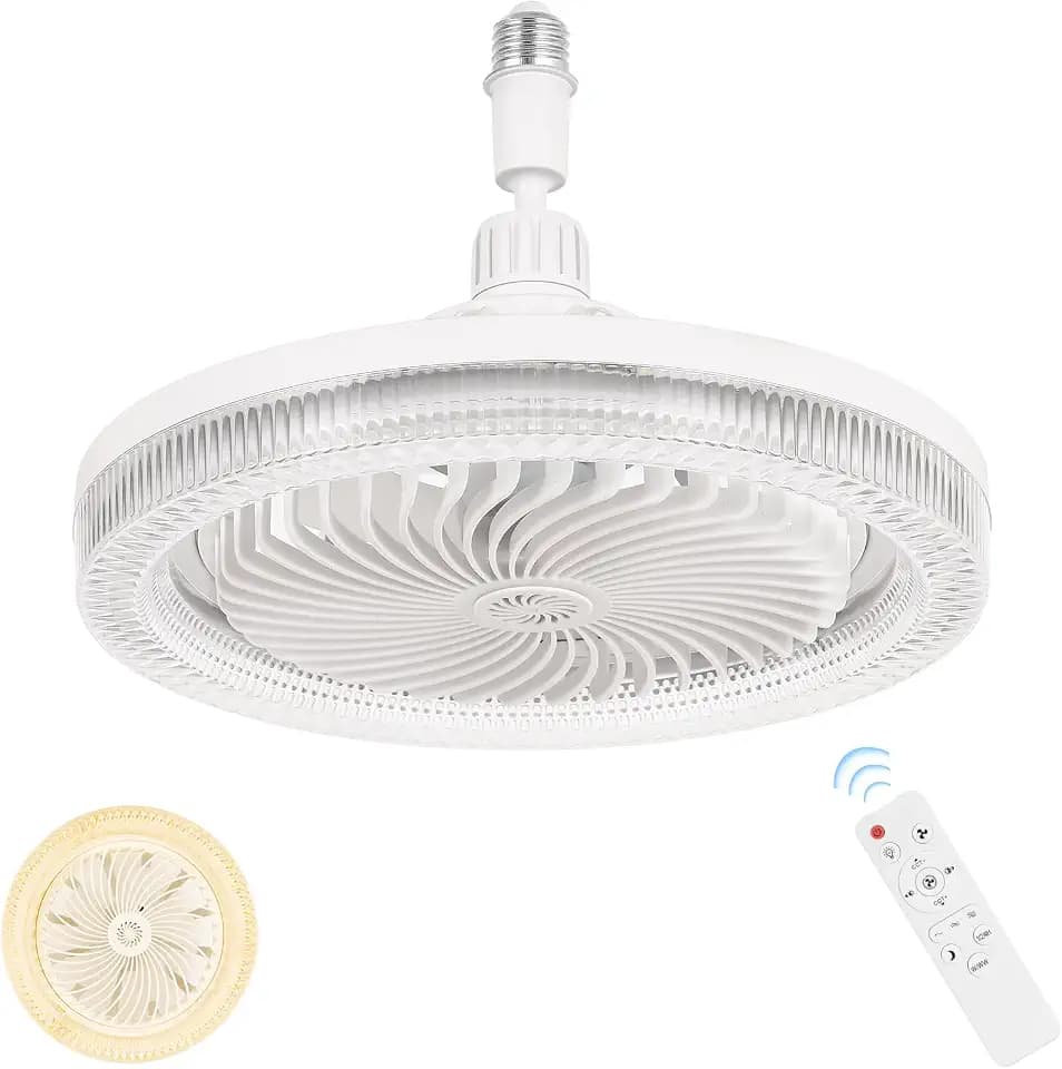 Multifunctional Ceiling Fan with Light & Remote Control - White