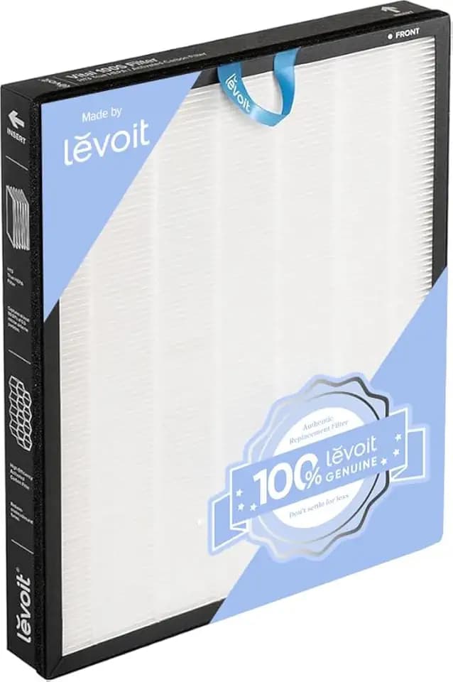 Levoit Vital 100S-P Air Purifier Replacement Filter, Genuine Air Filters AHAM VERIFIDE, Supports HEPA Sleep Mode, Activated Carbon, Removes Pet Dander, Smoke Odor, Allergens, Vital 100S-RF, 1 Pack