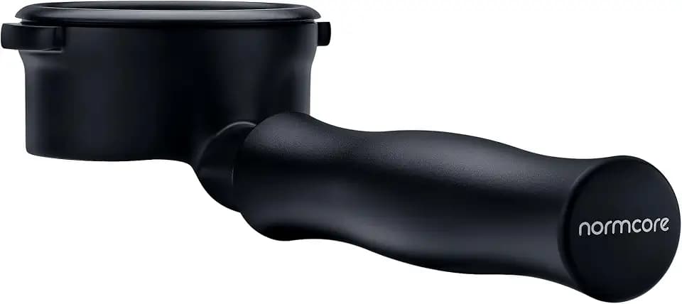 Normcore 58mm Titanium Bottomless Portafilter Fits Breville Dual Boiler BES900XL, BES920XL, BES980XL, BES990BSS, PVD Coating Head with Anodized Aluminum Handle, 18g Filter Basket Included
