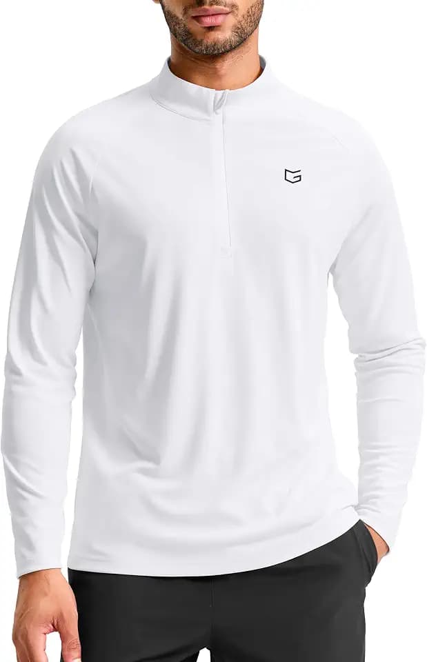 G Gradual Men's Quarter Zip Pullover Long Sleeve Athletic Running Shirts