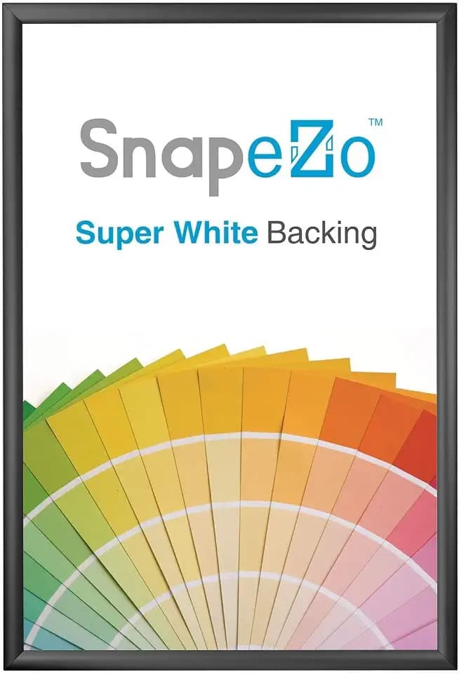 SnapeZo Black Poster Frame 32x48 Inches, 1.7" Aluminum Profile, Front-Loading Snap Frame, Wall Mounting, Wide Series