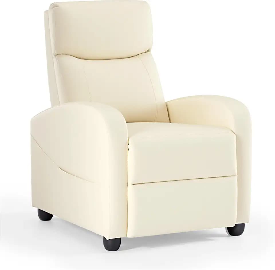 OLIXIS Recliner Chair, Reclining Sofa Chair with 3 Adjustable Angles