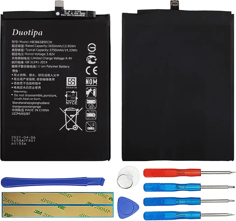 Duotipa Ersatzakku Batterie HB386589ECW kompatibel mit Huawei Mate 20 Lite SNE-LX3 SNE-LX1 & P10 Plus & nova 5T Akku mit Werkzeugen