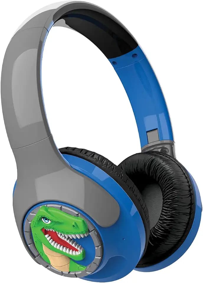 EKIDS - Dinosaur Bluetooth Headphones for Kids, Wireless Headphones for School, H