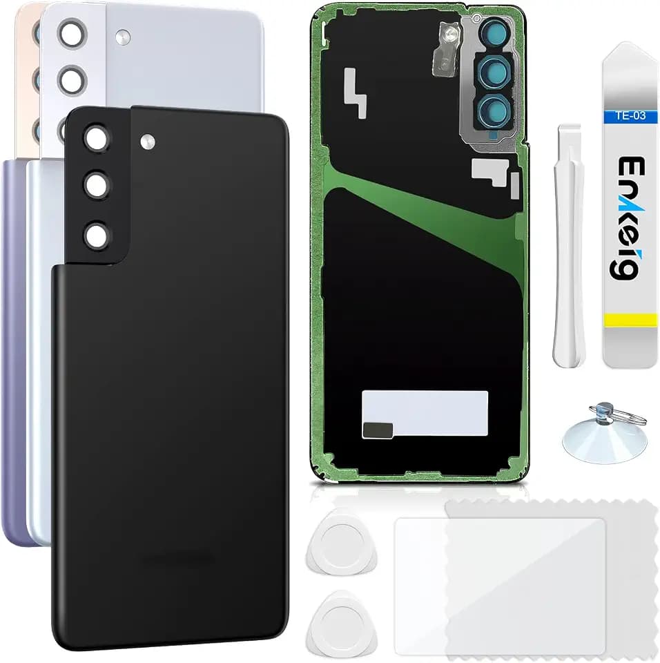 Backcover Glas für Samsung Galaxy S21+ Plus G996, Schwarz