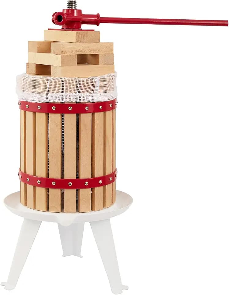 CAELUM Fruit Wine Press 3.2 Gallon, Manual Cider Maker for Kitchen Red