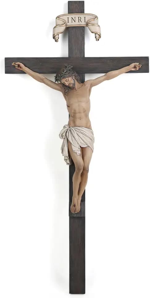 BC Catholic Crucifix Wall Cross 24" H Jesus Cross for Wall