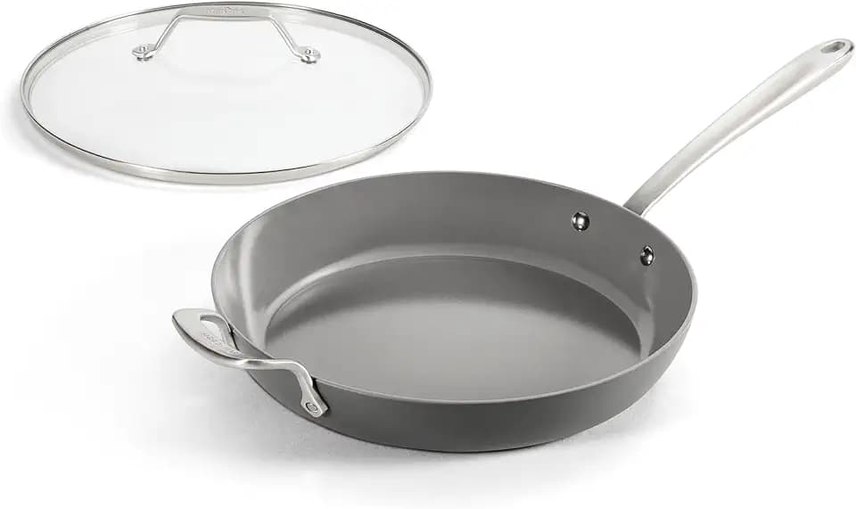 All-Clad HA1 Ceramic Nonstick 12" Fry Pan with Lid, Induction Ready