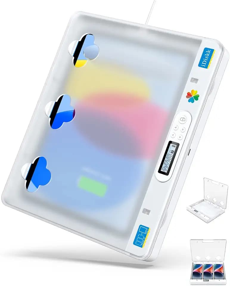 iDiskk Phone/Pad Timer Lock Box, zeitgesteuertes Schließfach für iPad/Tablet/TV-Controller, Telefongefängnis mit Timer, Telefonsperre für Selbstdisziplin, Sperren von Telefonsucht und Versuchung (neu)
