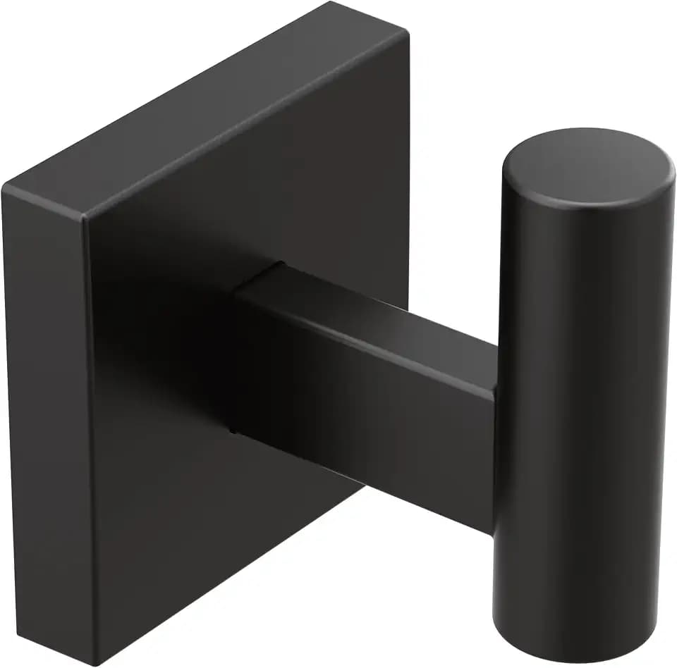 Moen Triva Matte Black Single Towel or Robe Hook, BP1803BL
