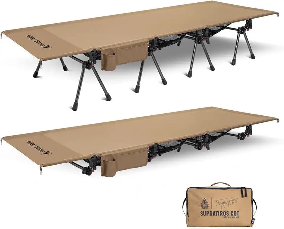 ONETIGRIS SUPRATIROS Camping Cot, Extra Large Size with Extending Legs