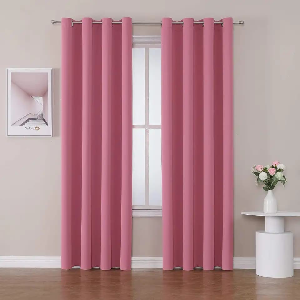 ChrisDowa Room Darkening Curtains for Bedroom and Living Room 72 Inch Long