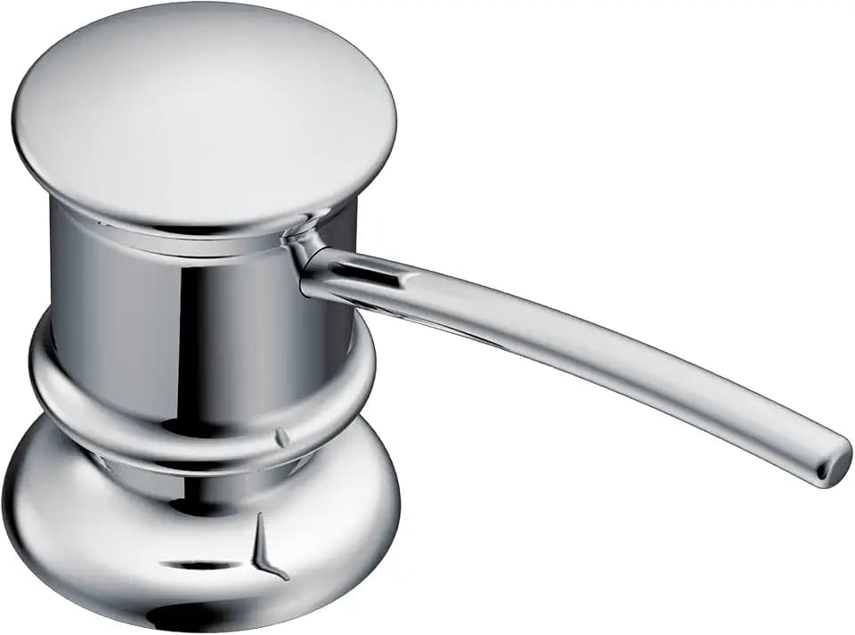Moen 3944 Deck Mounted Kitchen Soap Dispenser with Above the Sink Refillable Bottle, Chrome