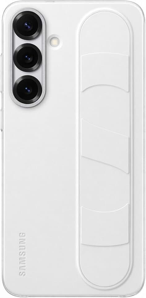 Samsung Standing Grip Smartphone Case EF-GS936 für Galaxy S25+, Handy-Hülle, Fingerhalterung, Schlankes Design, Weiß