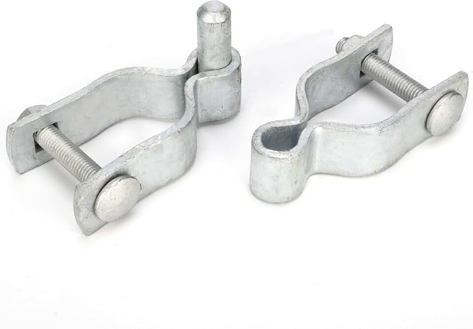 1-5/8"x 1-5/8" Chain Link Fence Gate Post Female and Male Hinge 4 Pack