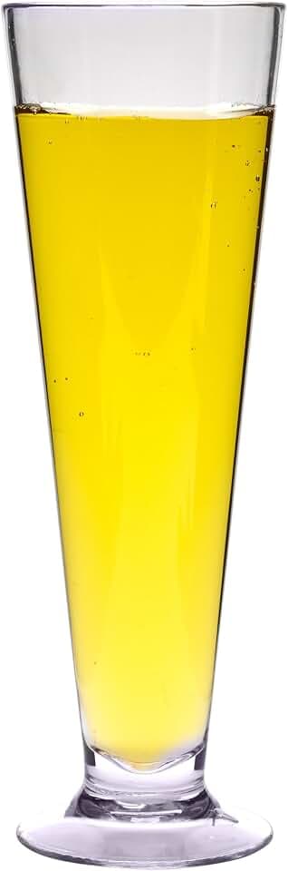 Clipper Mill SW Commercial Pilsner Glass, 15 Ounce, Clear, Shatterproof, Heavy-Duty, Classic Shape, 9.5 Inch Tall, Dishwasher Safe, For Bar Restaurant Hotel, Indoor Outdoor Use