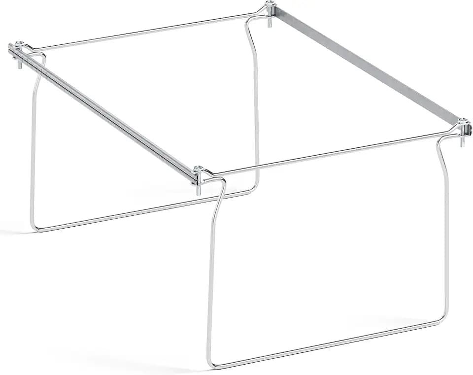 SUNEE Hanging File Folder Frame, Letter Size File Drawer Organizer for Desks, Adjustable File Cabinet Rails 13.5 to 17.5 Inches, Set of 1