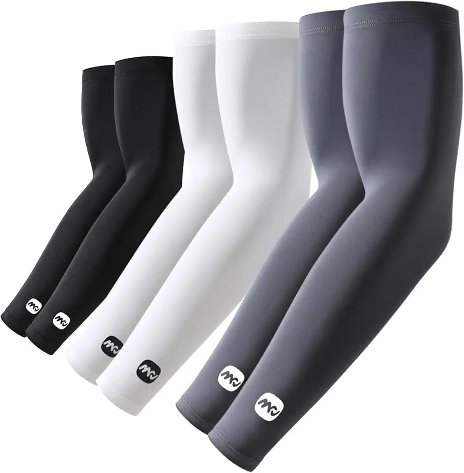 UV Sonnenschutz Arm Sleeve für Herren Damen, UPF 50+ Kühlung Armstulpen Sommer Kompression Tattoo Armlinge Unisex Armwärmer für Radsport Basketball Golf Baseball Fußball – 3 Paar