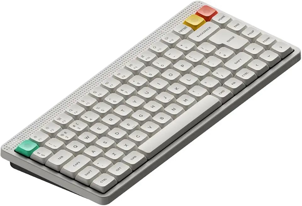nuphy Node75 Kabellose mechanische Tastatur, 75 % Hot-Swap-fähige, benutzerdefinierte Low-Profile-Tastatur, 84 Tasten, Computer-Gaming-Tastatur, unterstützt Touch-Gesten, Bluetooth/2,4 GHz/USB-C