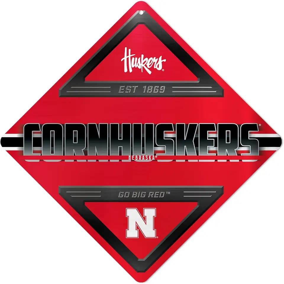 Rico Industries NCAA Standard Metal Sign 16.5" x 16.5" Home Décor - Bedroom - Office - Man Cave