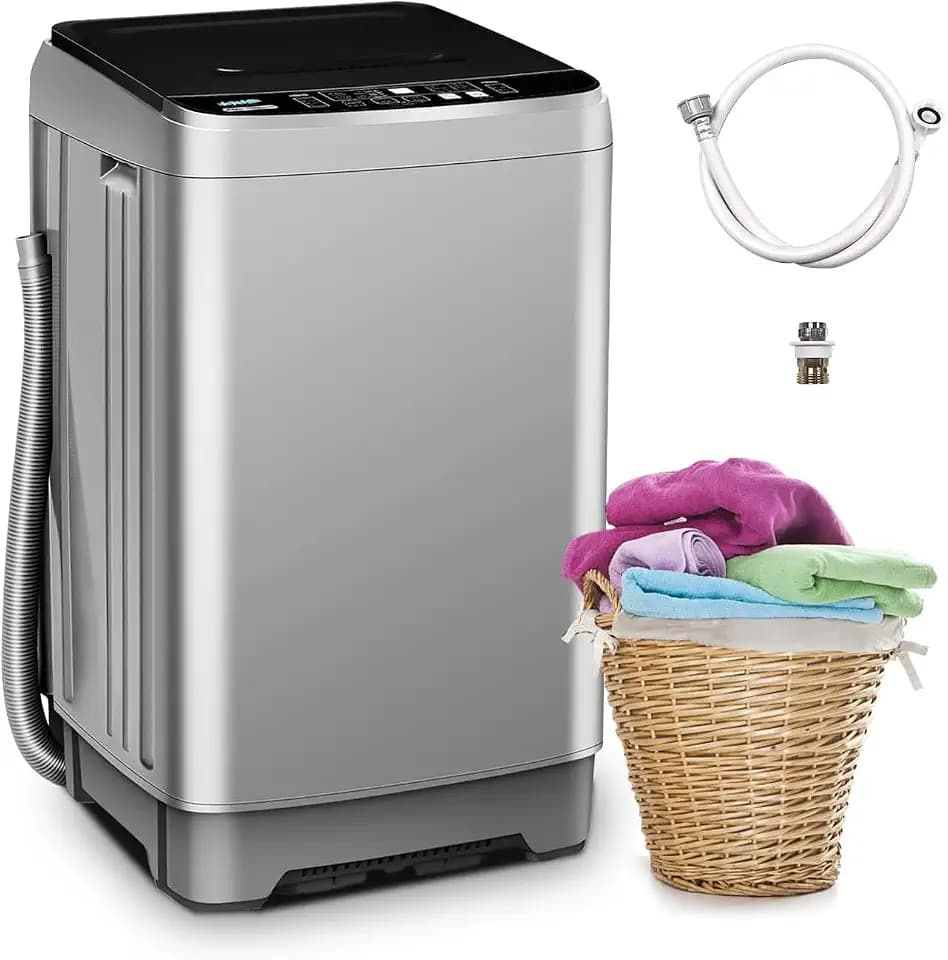 Portable Washing Machine Full Automatic 17.7lbs Small Washing Machine