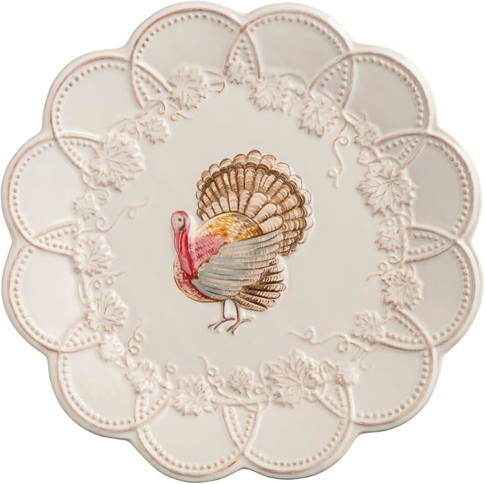 Mud Pie Thanksgiving Turkey Salad Plate