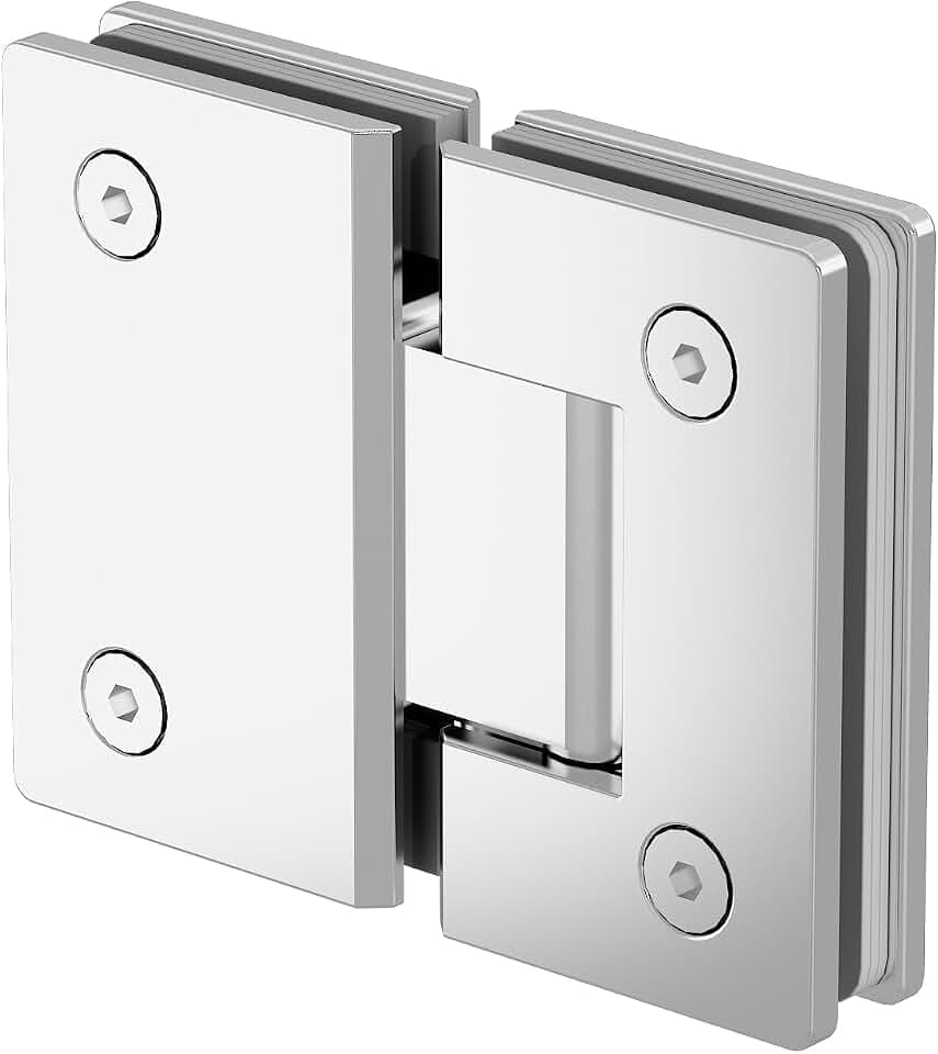 Glass Shower Door Hinges, 180 Degree, Polished Chrome, 1 PC