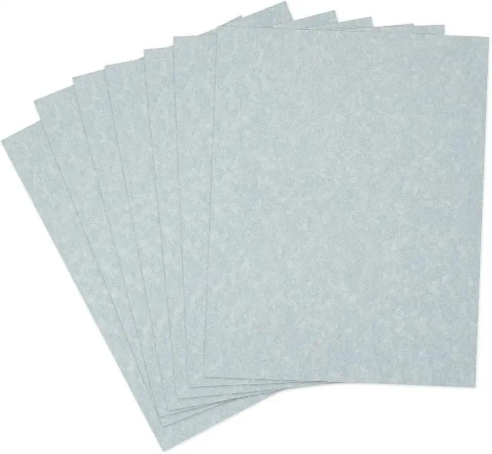 Blue Parchment Cardstock 50 Sheets, 65lb Light Blue Parchment Paper Sheets