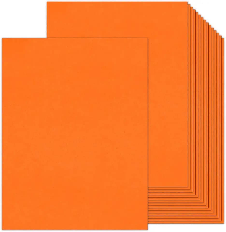 Goefun Orange Construction Paper 100 Sheets 80lb Cardstock Paper 8.5 x 11