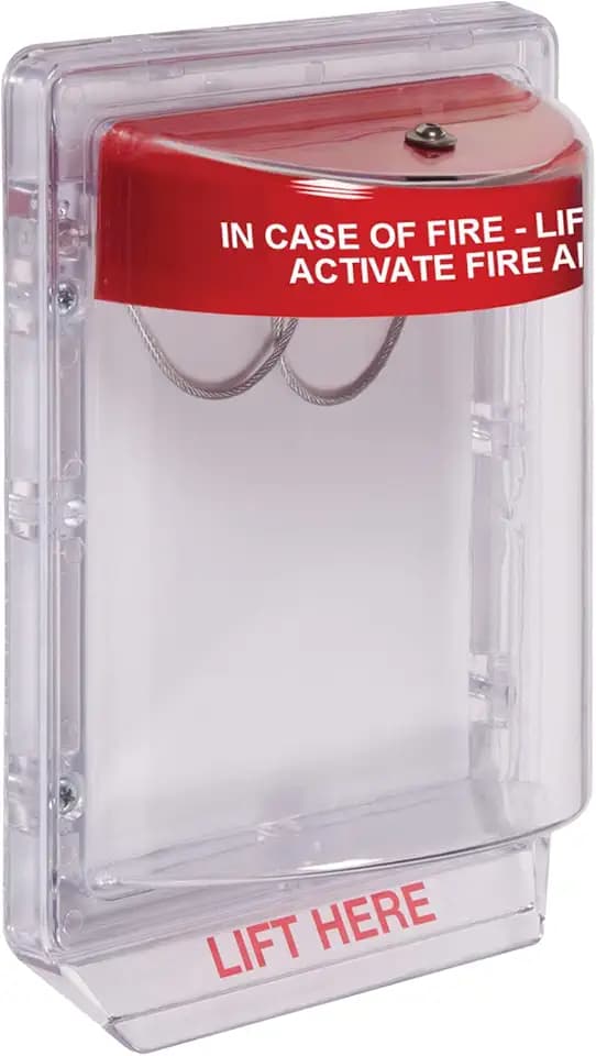 Safety Technology International, Inc. STI-1100 Stopper II with Horn, Flush Mount, Protective Polycarbonate Cover , Red, 1 unit