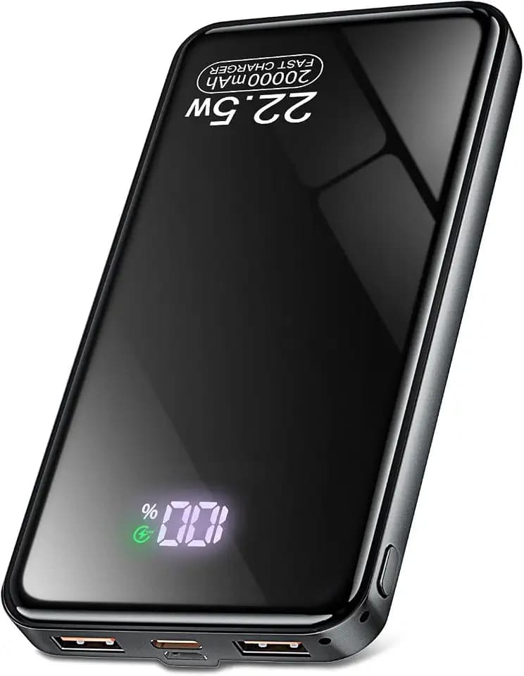 Power Bank 20000mAh 22.5W Power Bank Schnellladung PD3.0 QC4.0 Handy Powerbank Externer Akku mit LCD Display USB C Ausgänge und Eingänge Tragbares Ladegerät für Smartphones Smartwatch