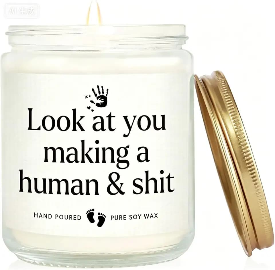 Funny New Mom Gifts, Handmade Scented Lavender Candle for New Mom for After Birth, First Mothers Day Gifts for New Moms, Postpartum Gift for Moms