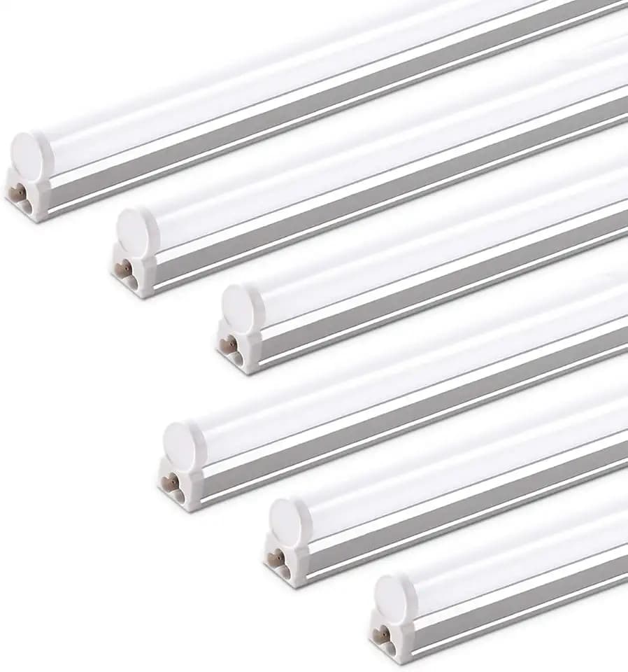 Barrina LED T5 Integrated Single Fixture, 4FT, 2200lm, 6500K 20W, 6 Packs