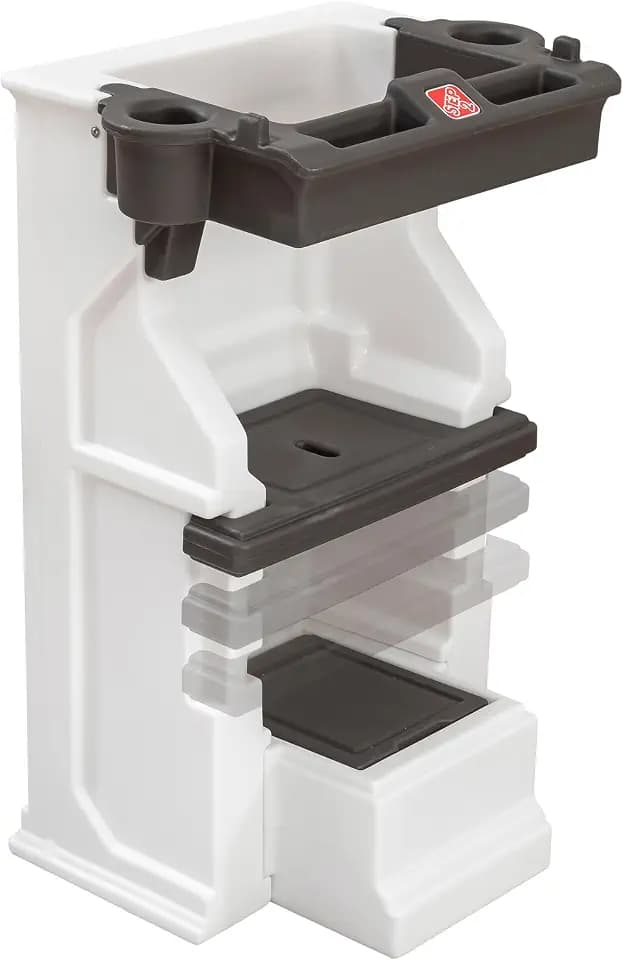 Step2 Mobile Helper, Toddler Step Stool & Tower Stand, Adjustable Height & Built-in Storage, Non-Slip Feet, Includes Safety Bar, Easy Wipe Down, for Kids 1.5+ Years Old