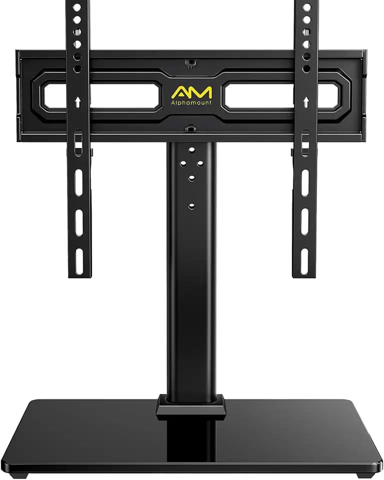 AM alphamount TV-Halterung für TV, Universal, schwenkbar, für LED-TV OLED LCD von 24-60 Zoll, höhenverstellbar, trägt 45KG, max. VESA 400x400 mm