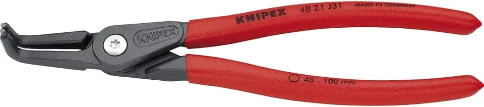 KNIPEX Tools - Precision Circlip Pliers, Internal, 90 Degree Angled, 1 37/64"-3 15/16" Bore Dia. (4821J31), 8.50